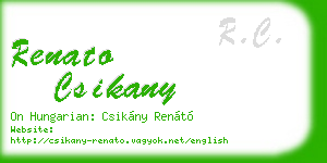 renato csikany business card